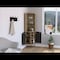 Tuhome Audra Corner Bar Cabinet Six Built-in Wine Rack, Two Shelves, Four Shelves With Door, Aged Oak/Black BMW7763 - alternate 1